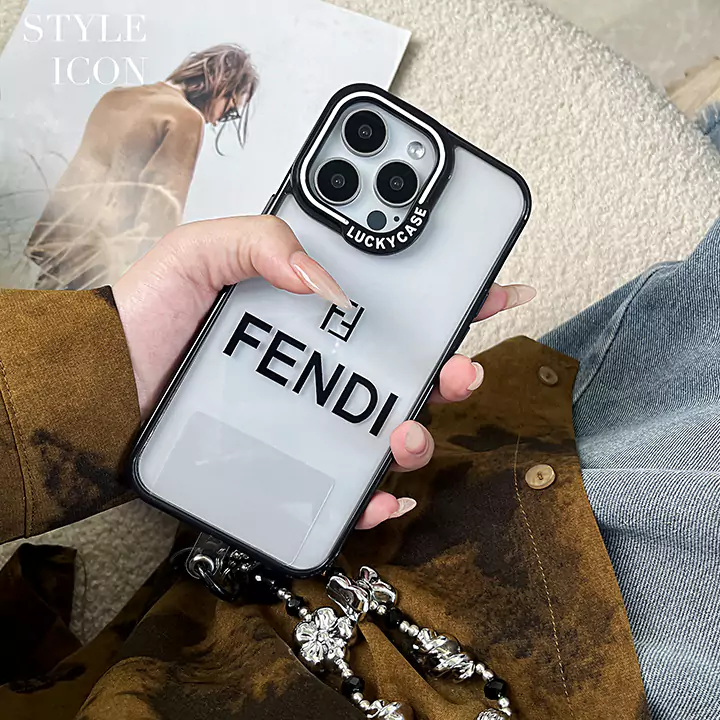  Fendi iphone16 pro maxカバー 透明デザイン
