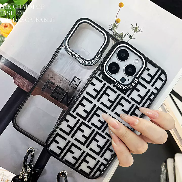  Fendi iphone16 pro maxカバー 透明デザイン